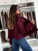 Women's Solid Color Casual Loose Long Sleeve Woolen Overcoat