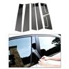 Fit For Honda HRV HR-V 2016- Carbon Fiber Black Car Window Door Column BC Pillar Post Cover Trim Mirror Effect PC
