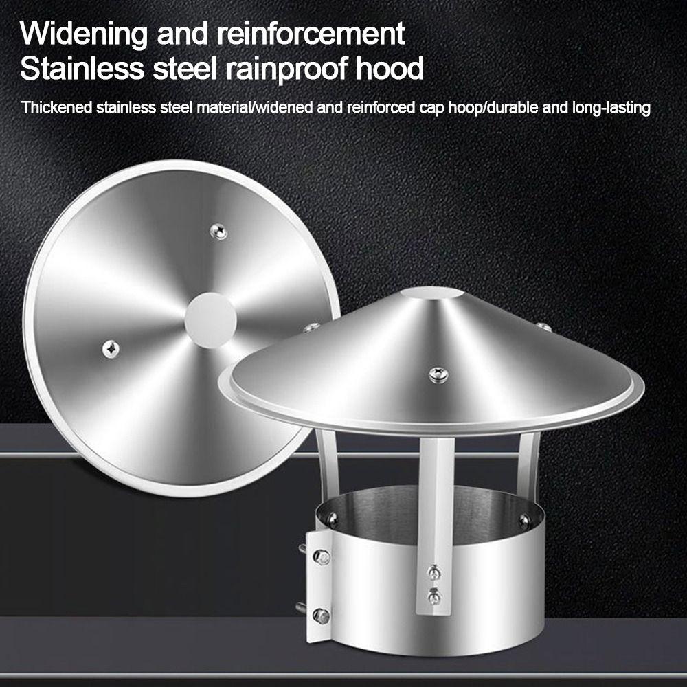 75-160mm Stove Pipe Protector Cover Stainless Steel Rain Pipe Cap  Ventilation System