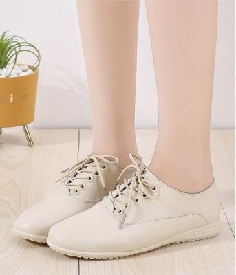 Leather Women's Casual Shoes Female Soft-sole Moccasins Fashion White Shoes Luxury Sneakers Women Brand Flat Shoes Plus Size 41