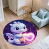 Runder Teppich mit Drachenmuster, Teppich für Wohnzimmer, Schlafzimmer, Spielzimmer, Rutschfeste Bodenmatte, Feiertagsgeschenke und Geburtstagsgeschenke.