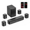 Ultimea Aura A60 7.1 Soundbar, Smart APP & Sprachsteuerung, BassMX-Technologie, 350W Spitzenleistung, HDMI eARC, 4 Surround-Lautsprecher, für Smart-TV, Schwarz