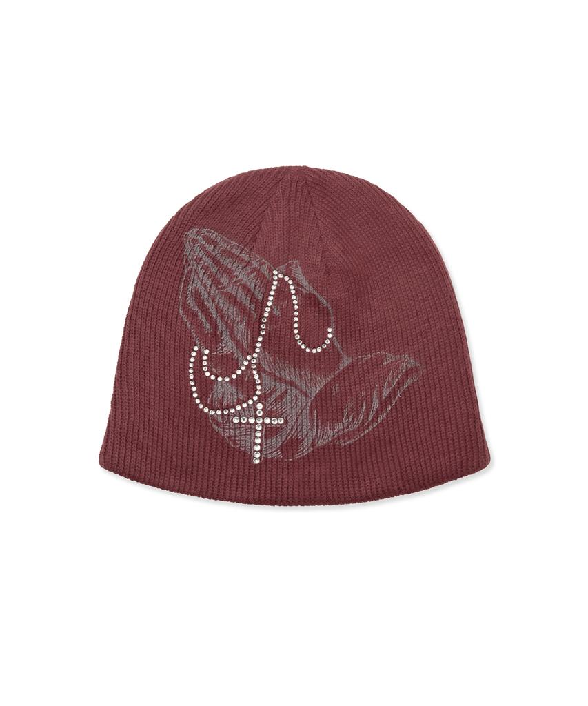 MIDNIGHT MOVE Pray Beanie [Burgundy]