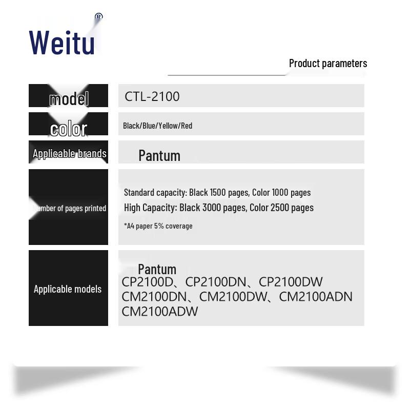 Weitu CTL-2100H Compatible Color Toner Drum Unit