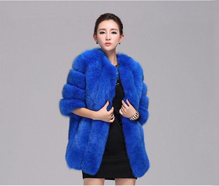 New Fox Fur Imitation Fur Coat Women In Long Temperament Celebrity Fur Fur One Women Winter Ladies Coat