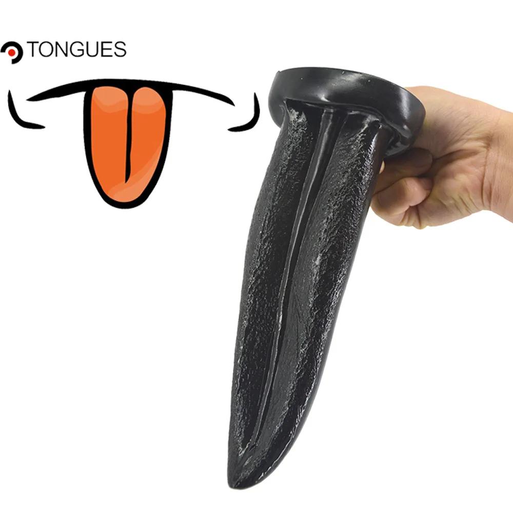 Realistyczny Język Korek Analny Masturbacja Kobieca Punkt G Stymulacja Łechtaczki Zabawki do Seksu Oralnego Korek do Pupy Produkty Erotyczne Sztuczny Język