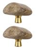 Creative Stone Cabinet Handles Set of 2 Modern Minimalist Furniture Pulls