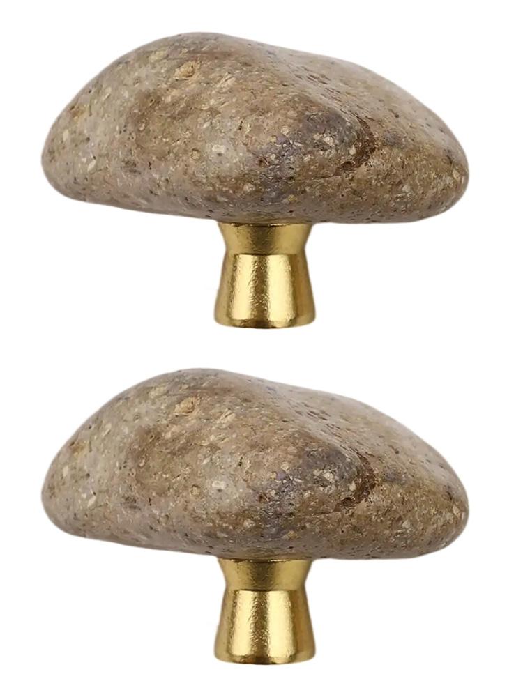 Creative Stone Cabinet Handles Set of 2 Modern Minimalist Furniture Pulls