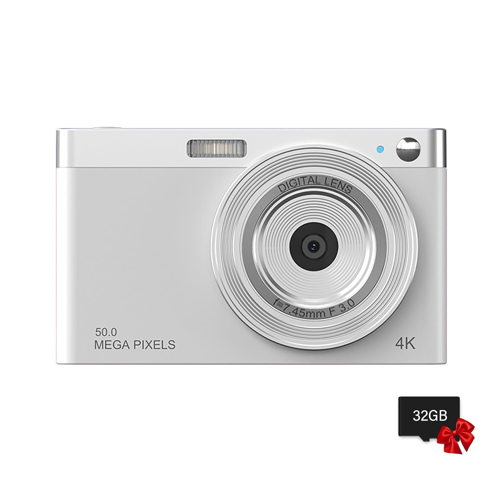 

Josyorn Digital Camera 4K 50 Megapixel Kids Camera Lightweight Inch Beginner Children 16x Zoom Pocket Digital Camera Selfie Video Shooting AF Present