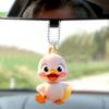 Charming Acrylic Yellow Duck Car Pendant Delightful Cartoon Interior Accessory