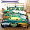 3-teiliges Octonauts Muster Bettwäsche-Set Bettbezug-Set enthält Bettbezug & Kissenbezüge, perfekte Ganzjahres-Schlafzimmerdekoration & Geschenk