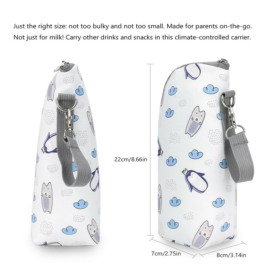 Aluminum Mold Insulated Baby Bottle Bag Portable Hanging Storage for Feeding Outing Stroller Cups Drinks Diaper Bag Accessories