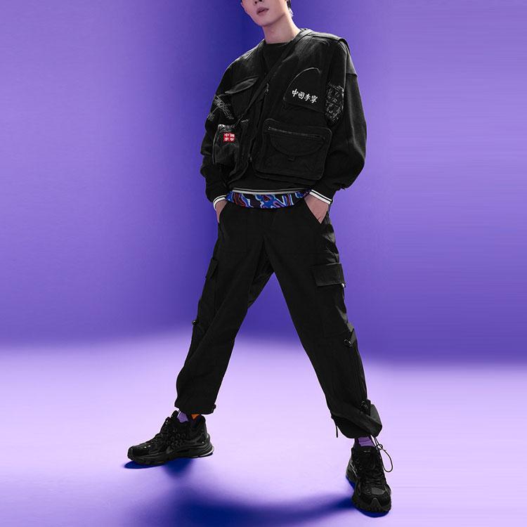 Li Ning Casual Sports Crew Neck Pullover Sweatshirt Men Sweatshirt Black AWDR217-2