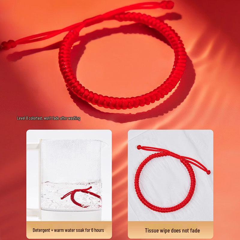 Xiao Zhan Zodiac Red String Bracelet: Women's Woven Vajra Knot Amulet, Unisex Couple's Hand Rope, 2026 Design