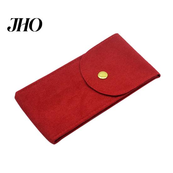 Jewelry Organizer Bag Watch Anti-wear Anti-scratch Shock-proof Press Button Short Velvet Pouch Snap Design Portable Packing Daily Use
