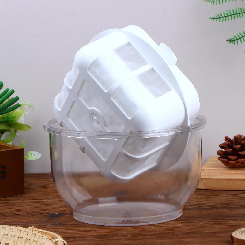 Round Yogurt Filter Container Transparent Storage Jar Airtight Sealed Canister For Yogurt Making Grains Kitchen Food Storage
