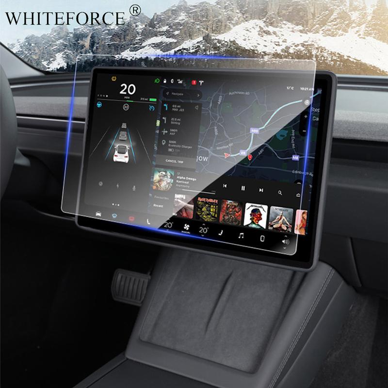 For Tesla Model 3 Highland Ultra-clear Tempered Glass Screen Protector Center Display Film Protect Set Wireless Charging Mat