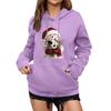 Women's Winter Christmas Printed Pullover Hooded Sweatshirt Fleece Long Sleeve Sweatshirt