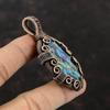 Abalone Shell Pendant Copper Wire Wrapped Pendant Gemstone Jewelry Handmade Pendant Gifts For Her Copper Jewelry Dainty Pendant Wire Jewelry