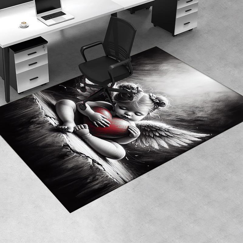 Angel, Heart, Innocence Office Carpet Soft Polyester Entrance Carpet Washable Non Slip Machine Washa