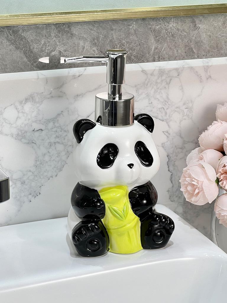Panda Ceramic Hand Wash Bottle Toilet Shower Gel Laundry Detergent Press Dispensing Bottle Soap Dispenser Bathroom Accessories