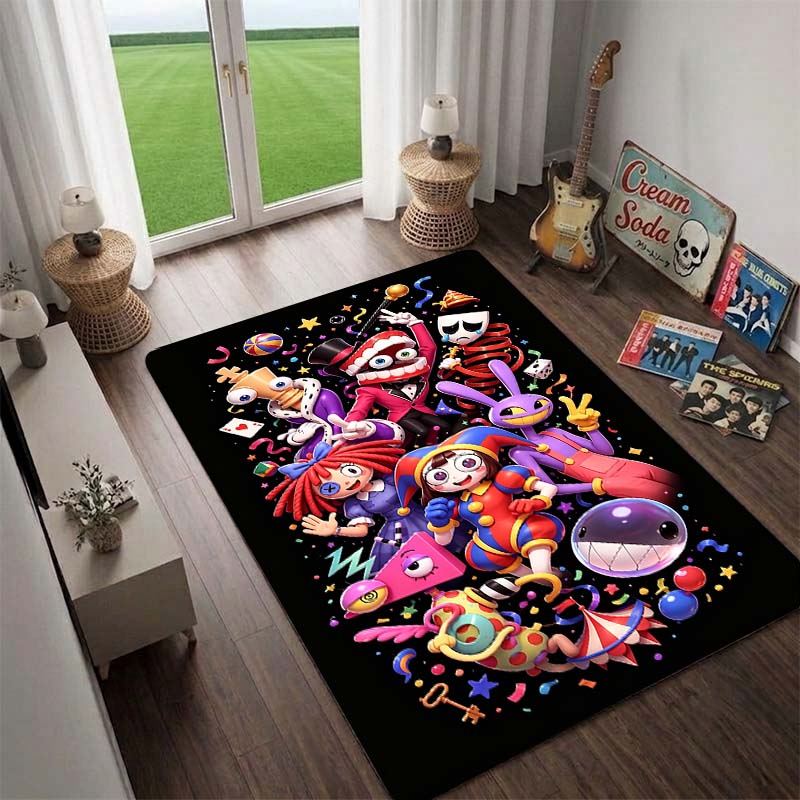 The Amazing Digital Circus carpet,Pomni Jax Ragatha Caine Kinger Gangle,Living Room Carpet,Floor Mat for Bedside,Brithday Gift,chrismas,Christmas Gift