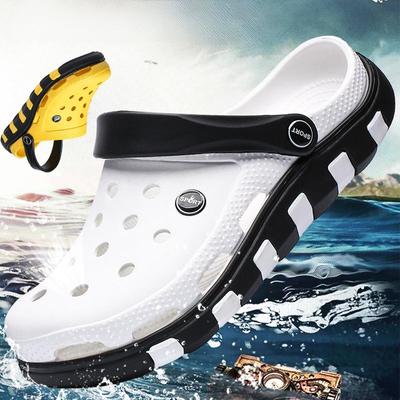 Mode femmes/hommes plage pantoufles solide crochet évider décontracté respirant appartements sandales chaussures