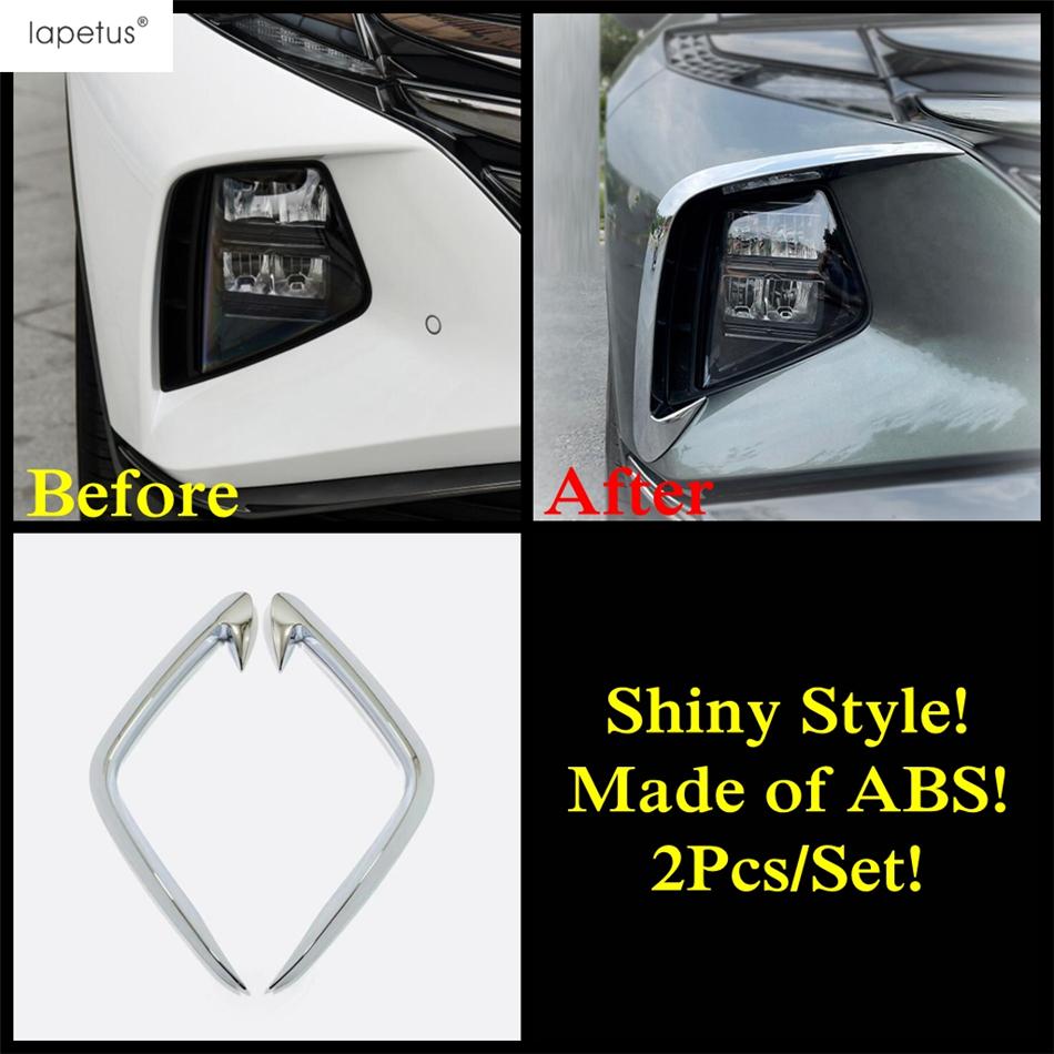 For Hyundai Tucson NX4  -  Front Fog Light Lamp Eyebrow Eyelid Strip Cover Trim ABS Chrome / Black Accessories Exterior