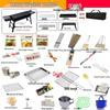 Portable Folding Charcoal Barbecue Grill with Skewers for Outdoor Cooking
