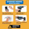 1Pcs Screw Installation Garden Tool Organizer Wall Mounted Hook  for Shovel Rake Broom Hose