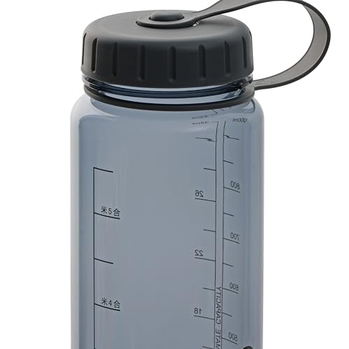 Captain Stag Water Bottle, Sports Bottle, Water Bottle, 1000ml, Direct Drinking, Rice Gradient, 6 Cups, BPA-Free, Clear Black, UY-7093