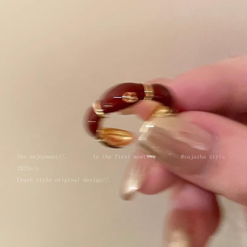 Koreanisches Zirkon-Liebesring-Set – luxuriöse, schlichte Statement-Ringe für einen vielseitigen Stil