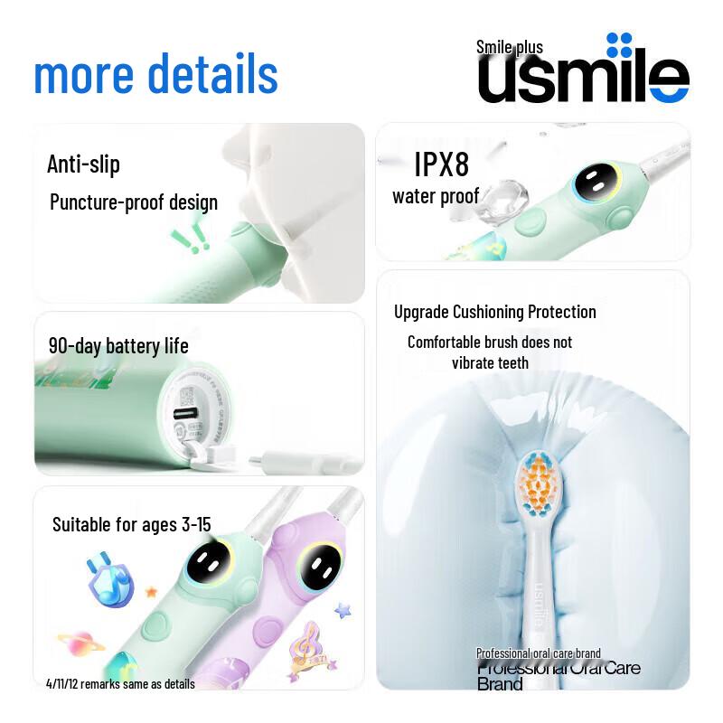 usmile Q20 Kids Digital Electric Toothbrush