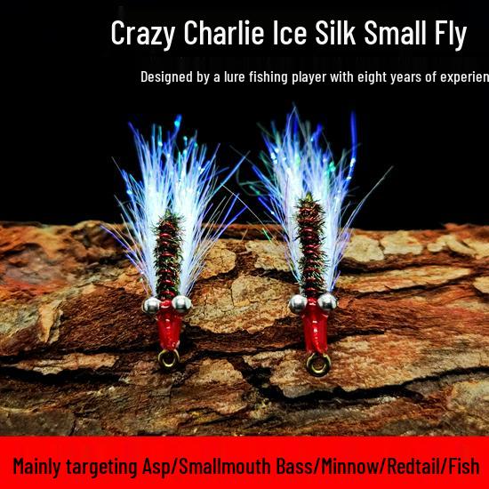 

Crazy Charlie Fly Fishing Lure: Ice Silk Shrimp Feather Hook for Mandarin Fish and Aspius Bait Red Small [Hook 6mm] 1 piece