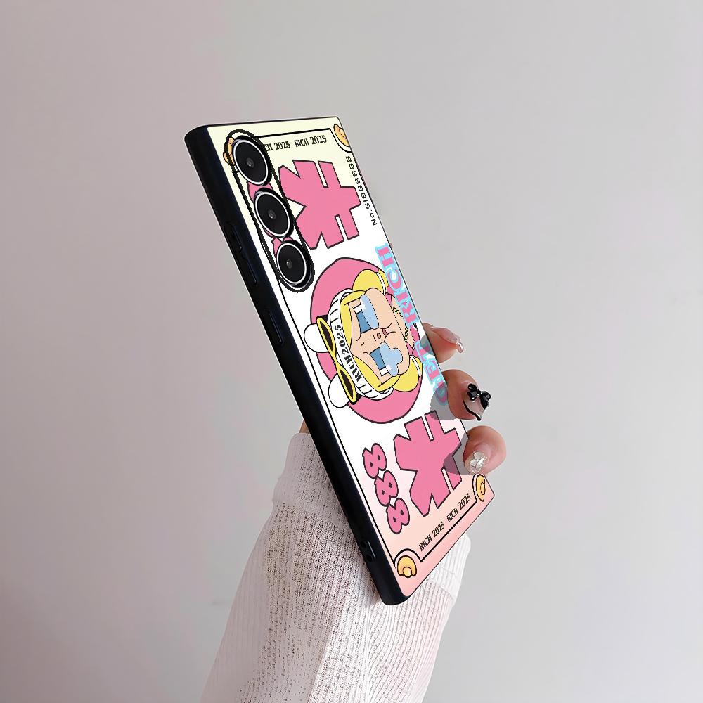 Cute C-Crybaby Doll Phone Case For Samsung Galaxy S25 S24 S22 S23 Ultra S21 S20 Plus 5G Frosted Non-Slip Full Cover Soft Case