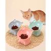 Pet Bowl Large Capacity Cats Bowls Oblique Mouth Cute Cartoon Cat Shape Cat Dog Food Dispenser Pet Feeder Pets Supplies