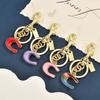 Rainbow C Letter Keychain Metallic Bag Charm For Cute Style Accessories