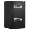 Double Door 4.5 Cu.ft Safe Box with Key Lock Password Fireproof Bag Black
