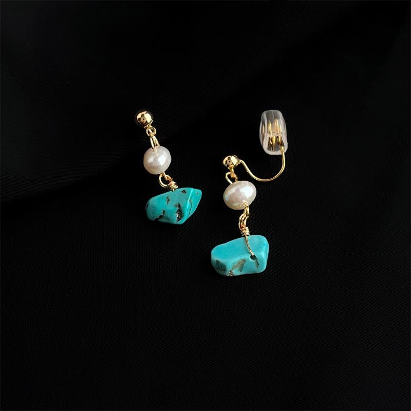 Ear Clip, Mosquito Coil, Double-layer Mosquito Coil Holder, No Ear Hole, Painless Ear Accessory Synthetic turquoise