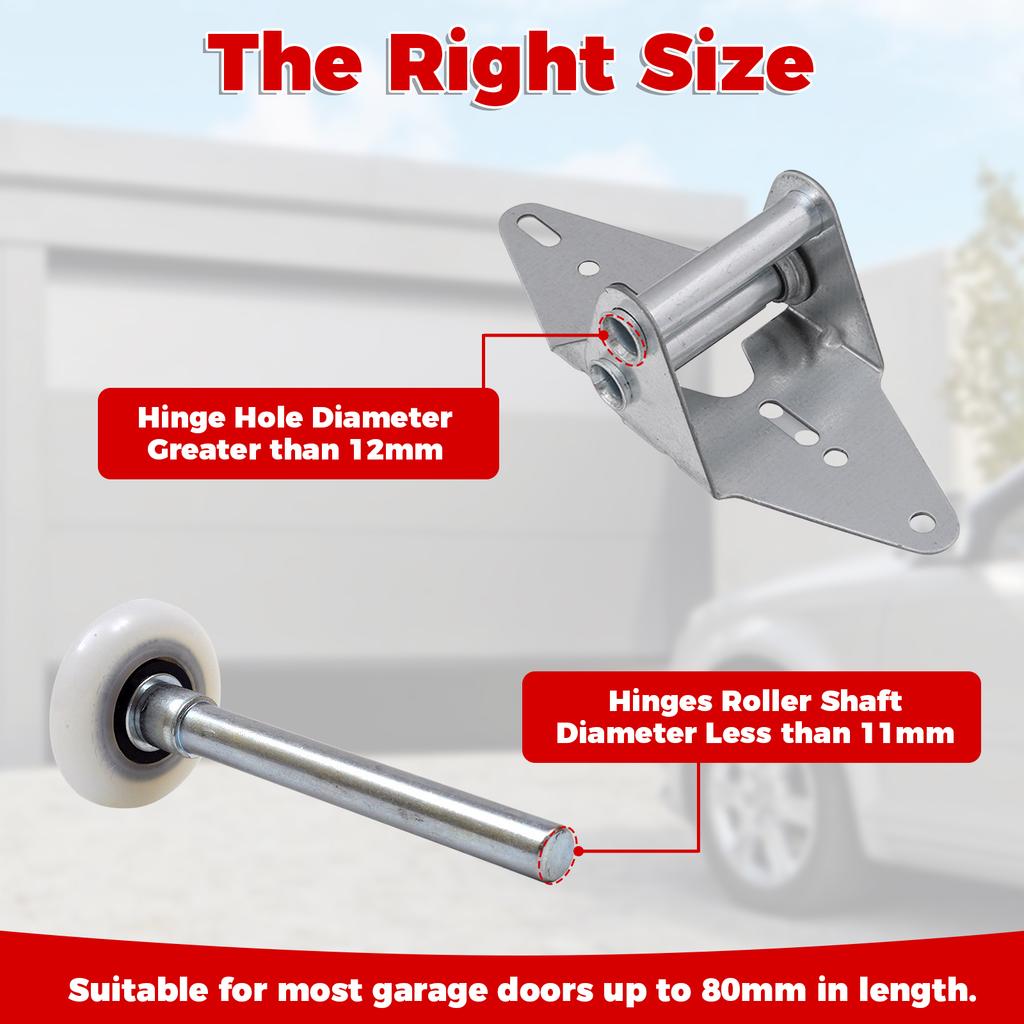 20Pcs New Hinge Quiet Roller Sleeves ABS Garage Door Hinge Rollers Noise Reducing Garage Door Hinge Roller Sleeves for Garages