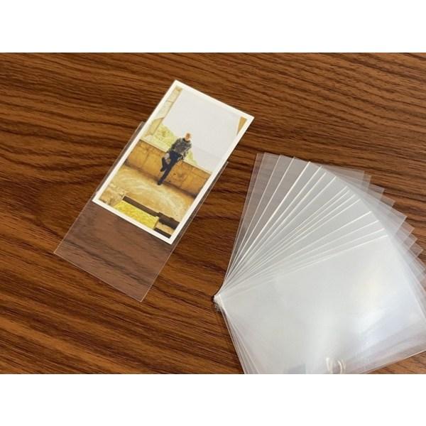 Living943 Blue Tinted Photo Card Sleeve Protective Film 100P, Transparent Korean popular toys