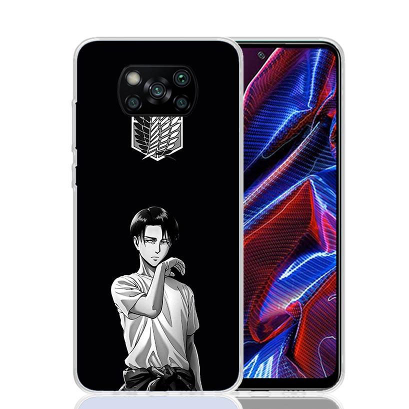 Attack Levi Case Phone Cover for Xiaomi Redmi Note 10 9 9S 8 8T 7 5 Pro Mi 12T 11T 10T 9T 12 11 Lite A3 A2 Trend Fundas Mi 11T 1