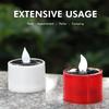 Solar Led Candles Simulation Flameless Outdoor Rechargeable Candles Waterproof Terrace Lamp for Garden Party Halloween Decor