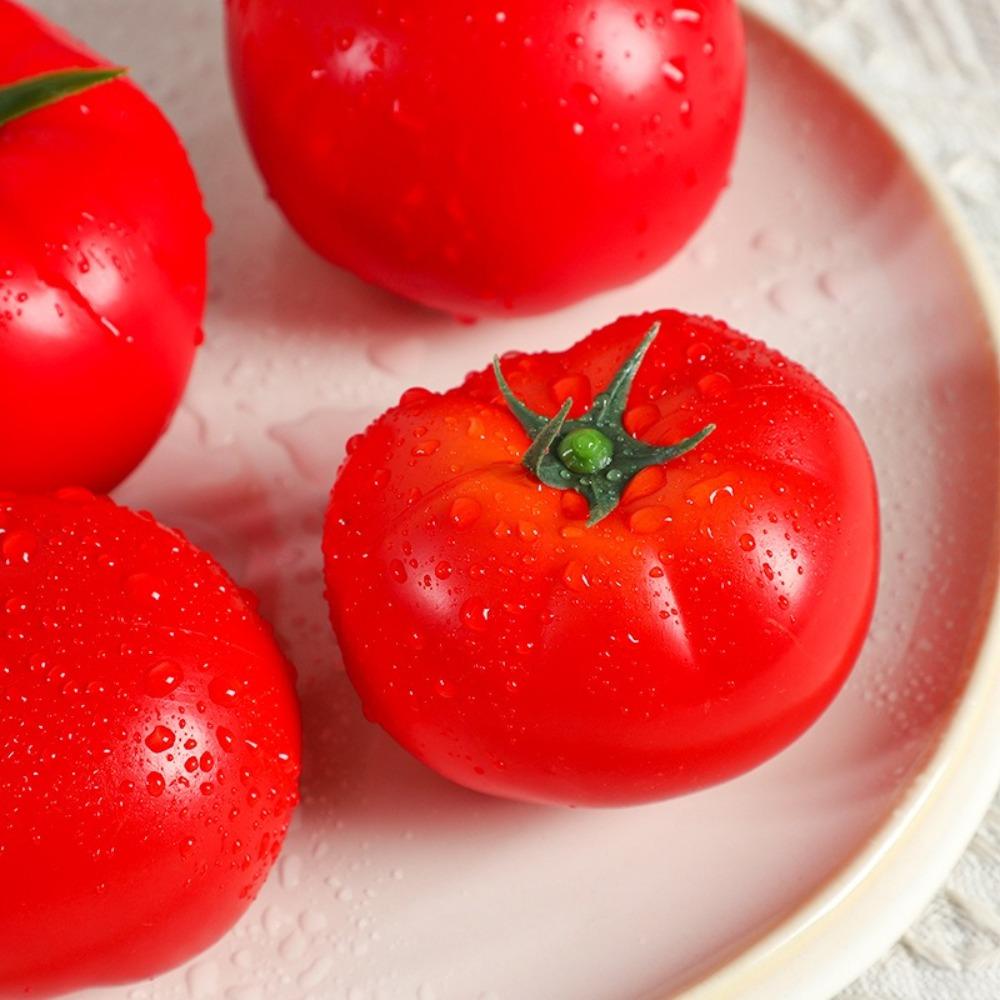 5 Pezzi Mini Pomodoro Artificiale Ornamento Realistico Plastica Simulazione Pomodoro Modello Artigianato Verdure Finte Oggetti di Scena