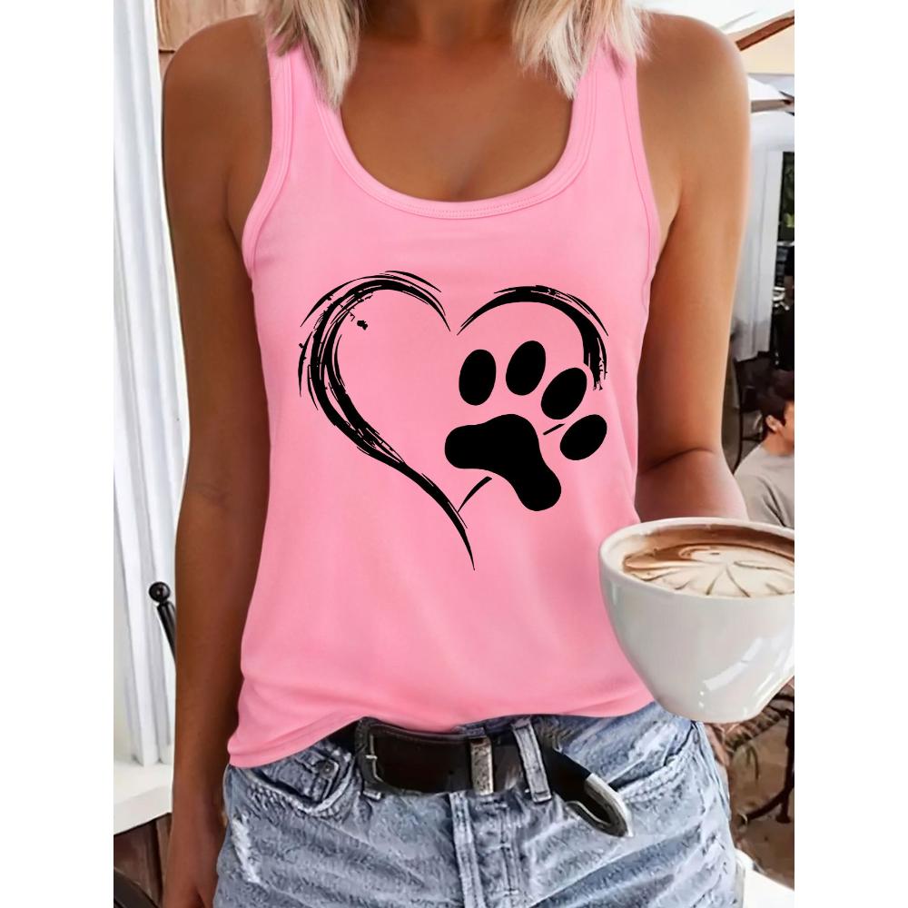 Loose plus size wing pattern printed round neck white vest summer casual sleeveless top women's clothing