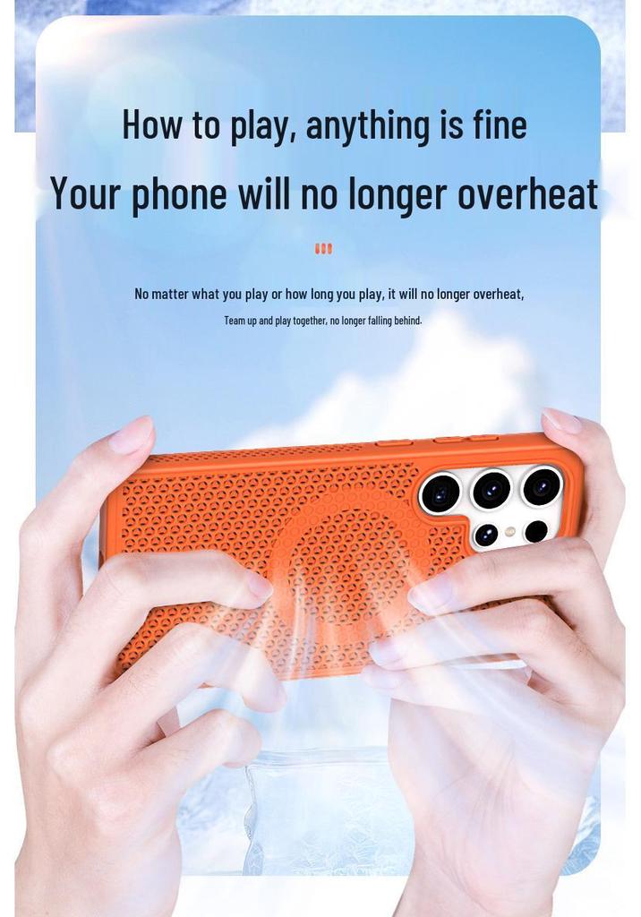 Samsung S26 Ultra Magnetic Heat Dissipation Phone Case, S5 Ultra Breathable & S24 Ultra Drop-Proof Protective Case
