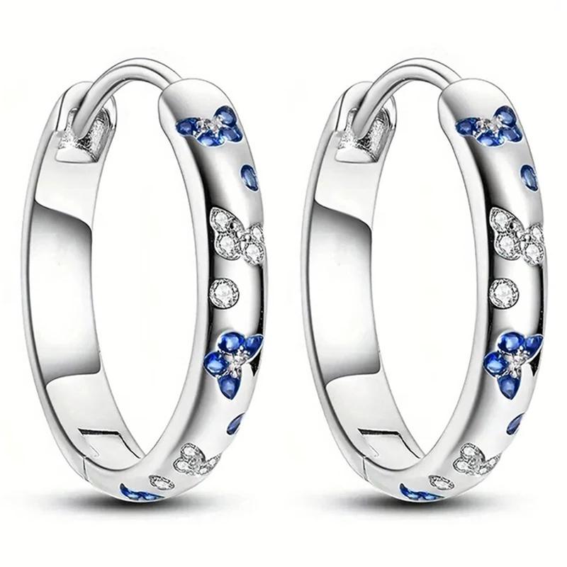 

Huitan Unique CZ Butterfly Designed Women Hoop Earrings Fresh Charms Ear Accessories New Trendy Wedding Party Engagement Zircon