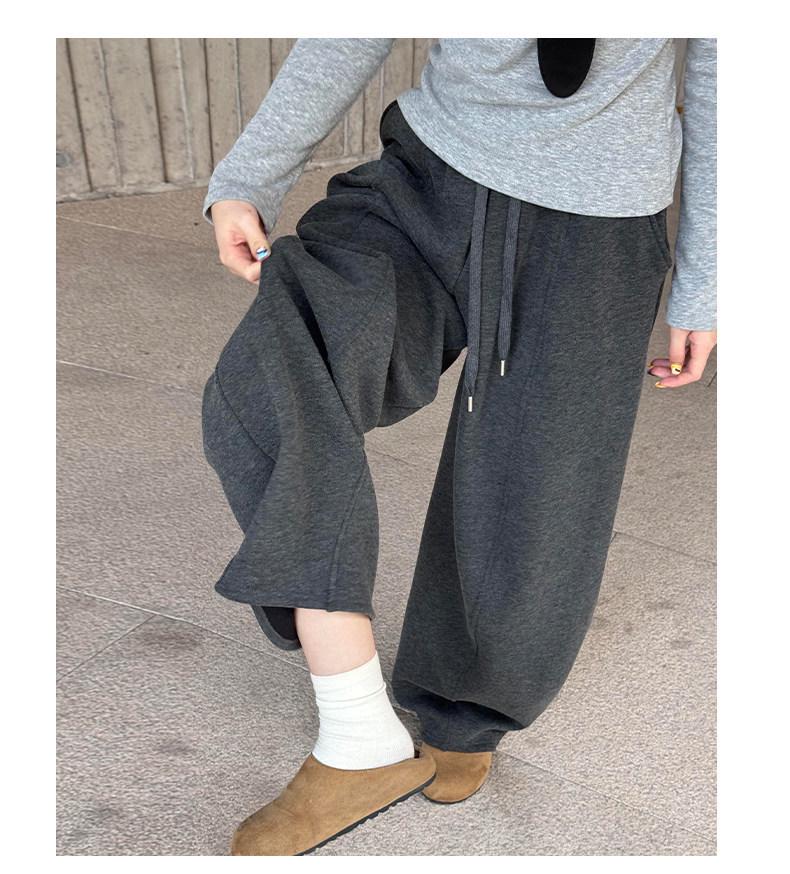 Women's Coffee-Colored High-Waisted Wide-Leg Pants - Mid-Rise with Thickened Fabric for Slimming Effect - Autumn/Winter 2025
