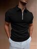 Men's Slim Fit Solid Color Polo Shirt - Short Sleeve, Turn-Down Collar, High-End Summer Tee