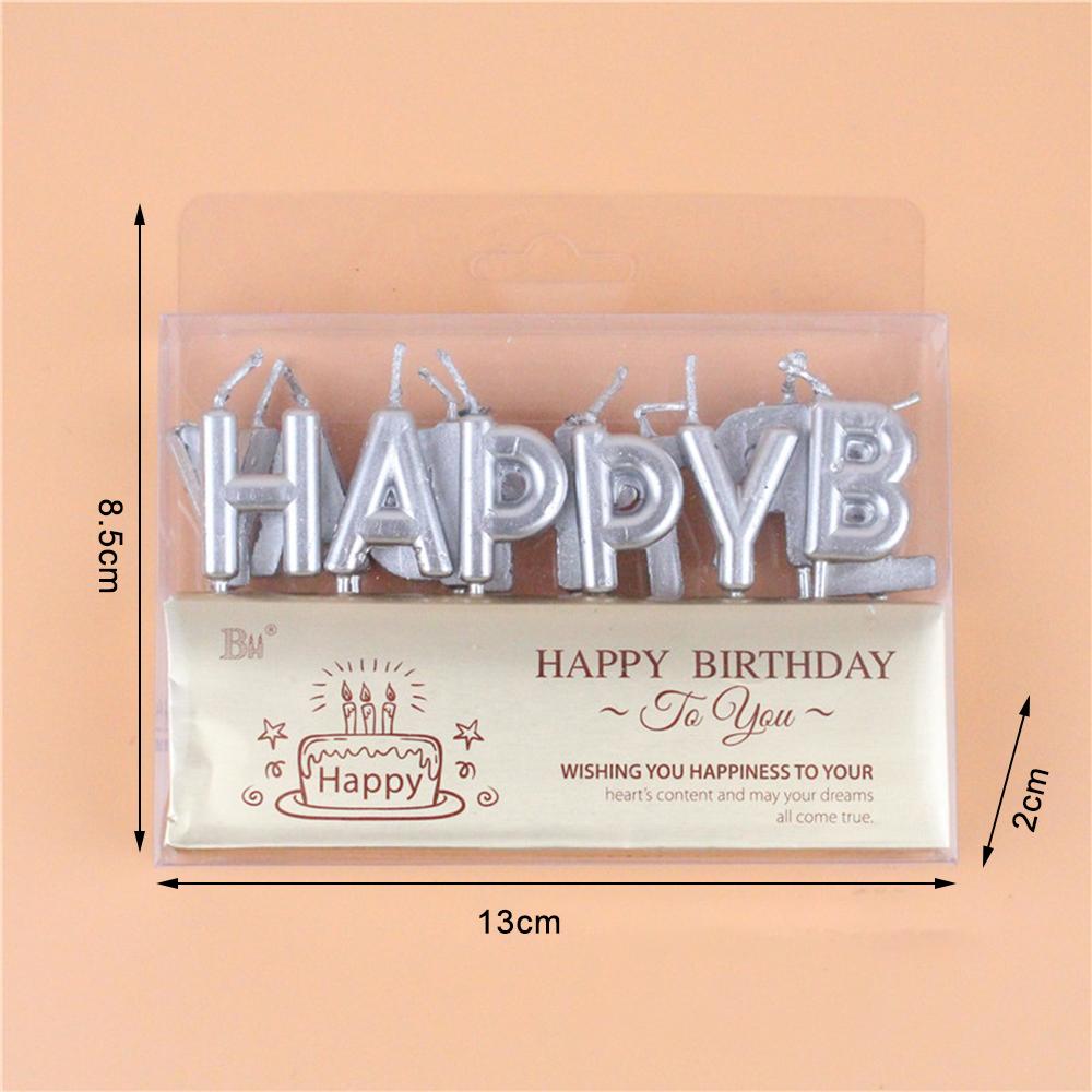 Birthday Happy Candle Alphabet English Cake Decoration Happy Birthdany Gold Rich Party Baking Supplies Birthday Candles New 2025